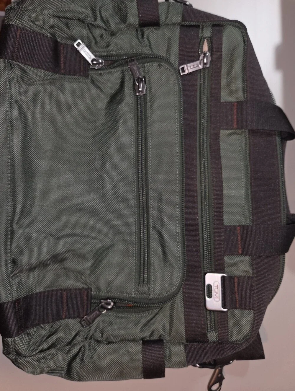 Tumi Seattle Zip Top Brief Olive Green Laptop Messenger Bag